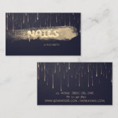 Eleganter Goldschmied Pinselstrich Stroke Tropfens Visitenkarte (Vorne/Hinten)