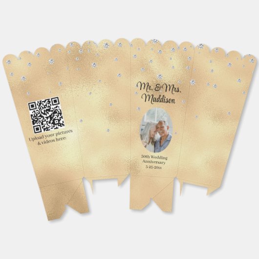 Eleganter Goldschmied & Popcorn zum 50-jährigen Ju Geschenkschachtel (Ungeklappt)