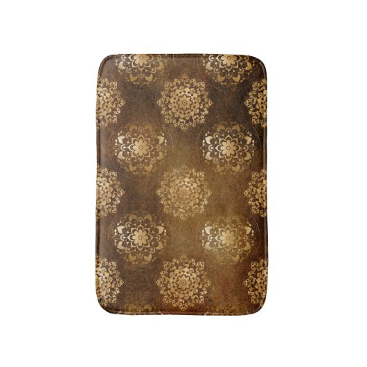 Eleganter Goldschmied und Schwarzes Indianermandal Badematte (Vorderseite Vertikal)