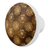 Eleganter Goldschmied und Schwarzes Indianermandal Keramikknauf (Rechts)