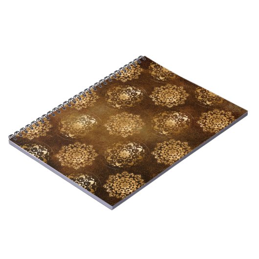 Eleganter Goldschmied und Schwarzes Indianermandal Notizblock (Linke Seite)