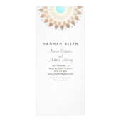 Eleganter Goldschmied Verziert Leaf Mandala Wood L Werbekarte (Vorne)
