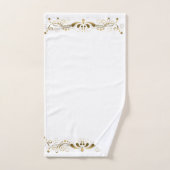 Eleganter Goldschmied Wirbel Blumengestein Badhandtuch Set (Handtuch)