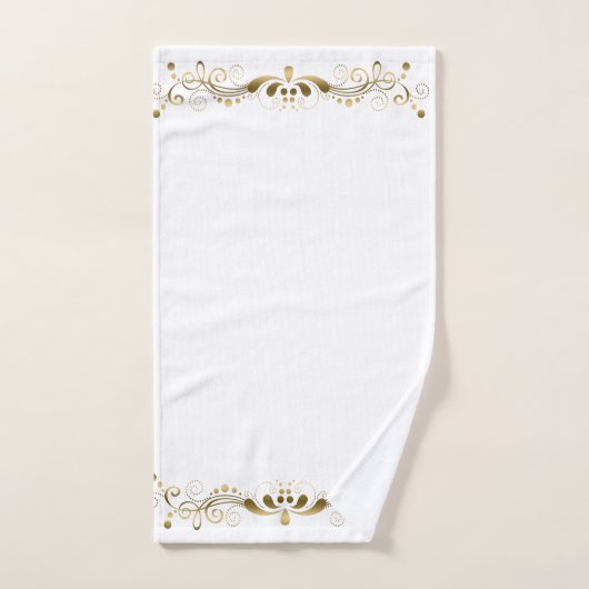 Eleganter Goldschmied Wirbel Blumengestein Badhandtuch Set (Handtuch)