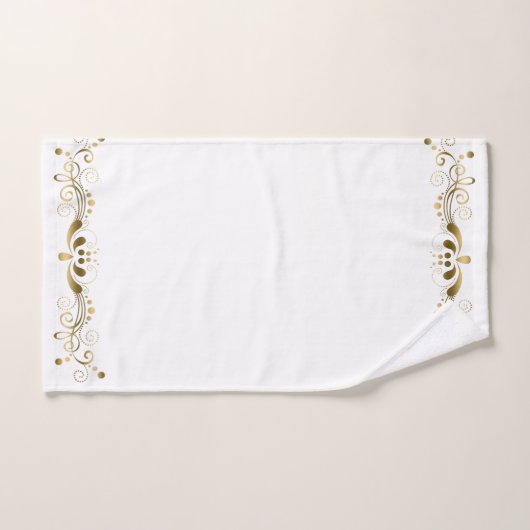 Eleganter Goldschmied Wirbel Blumengestein Badhandtuch Set (Handtuch)