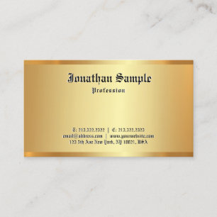 Eleganter Goldschmiedeeffekt alter klassischer Sch Visitenkarte