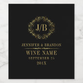 Eleganter Goldschmiederahmen Weinetikett (Einzelnes Label)