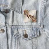 Eleganter Goldschmuck Blumen Knopf Button (Beispiel)