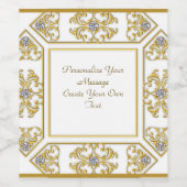 Eleganter Goldschmuck mit Diamanten Weinetikett (Einzelnes Label)
