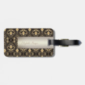 Eleganter Goldschmuck, Wirbel - Personalisiert Gepäckanhänger (Rückseite horizontal)