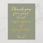 Eleganter Goldschreath - Vielen Dank für Ihr Beile Postkarte (Vorderseite)