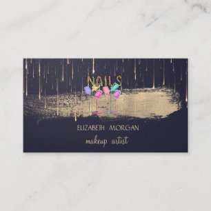 Eleganter Goldschuh Pinselstriche Stroke Tropfen N Visitenkarte