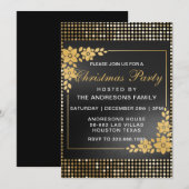 Eleganter Goldstandard für das moderne Weihnachtsg Einladung (Vorne/Hinten)