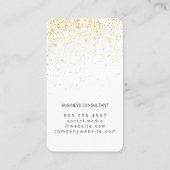 Eleganter Goldstaub / Rot Visitenkarte (Rückseite)
