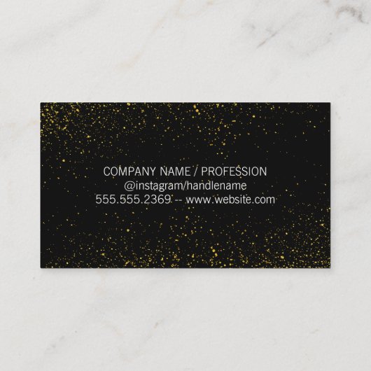 Eleganter Goldstaub Visitenkarte (Rückseite)