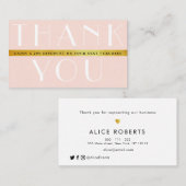 eleganter Goldstreifen danke Geschäftskarte Visitenkarte (Vorne/Hinten)