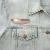 Eleganter Goldstreifen, Glitzer Bokeh, Perlen Namensschild (Beispiel)