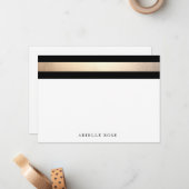 Eleganter Goldstreifen Mitteilungskarte (Vorderseite/Rückseite Beispiel)