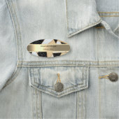 Eleganter Goldstreifen, Perlen, geometrischer Marm Namensschild (Beispiel)