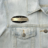 Eleganter Goldstreifen, Perlen, Marmor Namensschild (Beispiel)