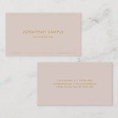 Eleganter Goldtext Moderne Minimalistische Vorlage Visitenkarte (Vorne/Hinten)