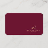 Eleganter Goldtext-Monogramm Luxus Premium-Seide Visitenkarte (Vorderseite)