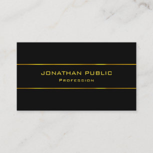 Eleganter Goldtext Schwarz Vorlage Professional Visitenkarte