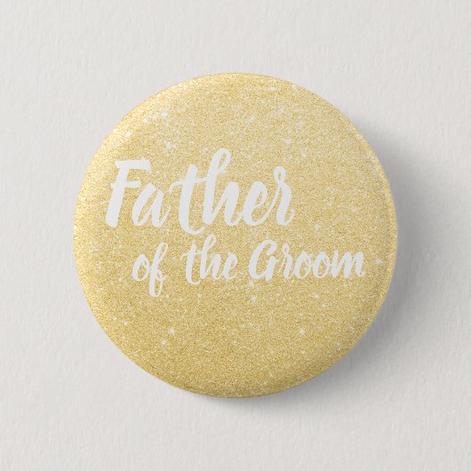 Eleganter Goldvater der Bräutigam-Hochzeit Button (Vorderseite)