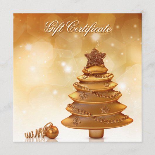 Eleganter Goldweihnachtsbaum (Vorderseite)