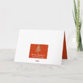 Eleganter Goldwein Feiertagskarte (Rückseite)