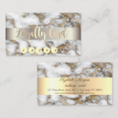 Eleganter, goldweißer Marmorstein Treuekarte (Vorne/Hinten)