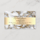 Eleganter, goldweißer Marmorstein Treuekarte (Rückseite)