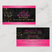 Eleganter GoldWirbel und -damast Visitenkarte (Vorne/Hinten)