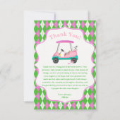 Eleganter Golf Cart für Babydusche Dankeskarte (Vorderseite)