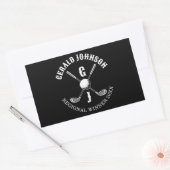 Eleganter Golf Monogr... Rechteckiger Aufkleber (Umschlag)