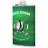 Eleganter Golf Monogram Design Vinyl Wrapped Flask Flachmann (Links)