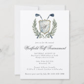 Eleganter Golf Turnierclub Einladung (Vorderseite)