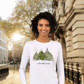 Eleganter Golffekt Winterbaum T - Shirt