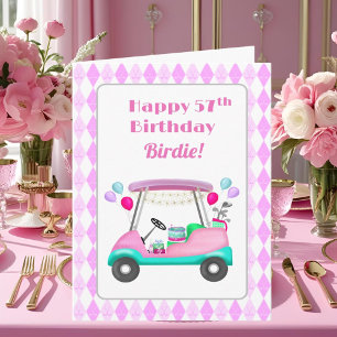 Eleganter Golfparty-Wagen zum 57. Geburtstag für D Karte