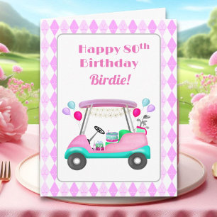 Eleganter Golfparty-Wagen zum 80. Geburtstag für D Karte