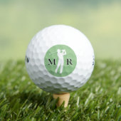 Eleganter Golfspieler Ball / 2 Initialen / Mann go (Insitu T-Shirt)