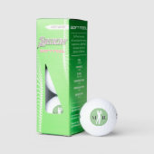 Eleganter Golfspieler Ball / 2 Initialen / Mann go (Verpackung)