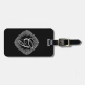 Eleganter Gothic Anfangsbuchstabe Gepäckanhänger (Vorderseite horizontal)