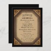 Eleganter Gothic Deko Frame Cornices Wedding Info Begleitkarte (Vorne/Hinten)