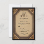 Eleganter Gothic Deko Frame Cornices Wedding RSVP  Einladung (Vorderseite)