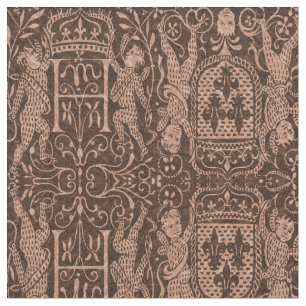 Eleganter Gothic Fleur de Lys Chateau Style Stoff