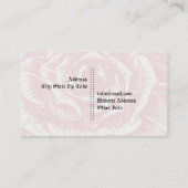 Eleganter Gothic-Grunge-Schädel & rote Rose Visitenkarte (Rückseite)