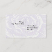 Eleganter Gothic-Grunge-Schädel und lila Rose Visitenkarte (Rückseite)