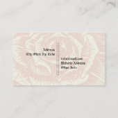 Eleganter Gothic-Grunge-Schädel und rote Rose Visitenkarte (Rückseite)