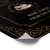 Eleganter Gothic Pierrot Geburtstag Poster (Ecke)